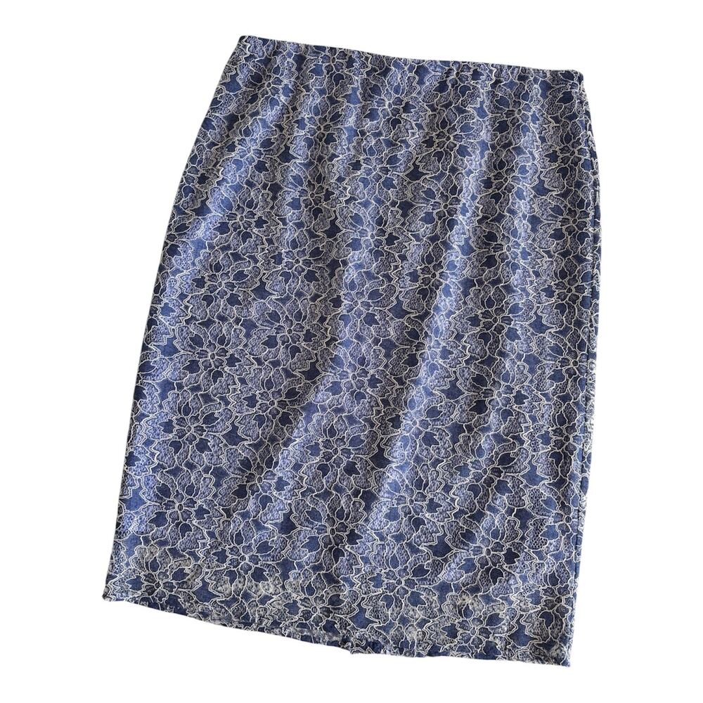 Lane Bryant Periwinkle Blue Lace Pencil Skirt Lined Women’s 16 NWT Plus Size